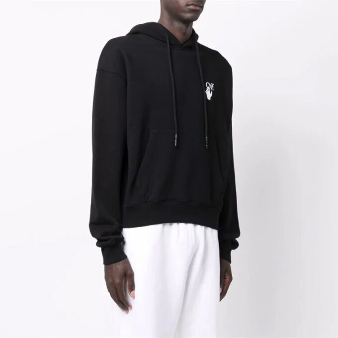 Off-White Men’ s FW21 Arrow Printing Pattern Loose Fit Black