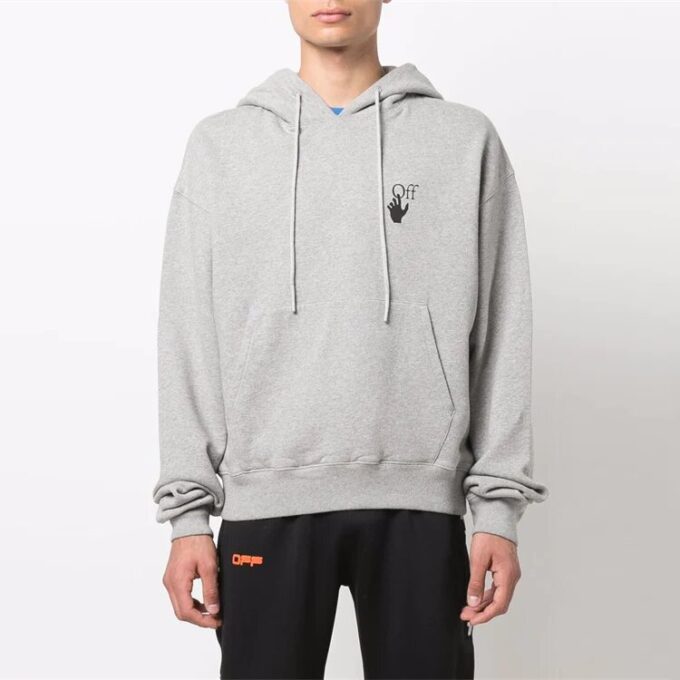 Off-White Men’ s FW21 Arrow Printing Pullover Gray