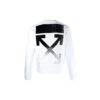 Off-White Men’ s FW21 Arrow Printing Pullover Round Neck Long Sleeves Loose Fit White