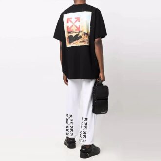 Off-White Men’ s FW21 Arrow Printing Solid Color Sports Pants/Trousers/Joggers Loose Fit White Off-White Men’ s FW21 Arrow Printing Solid Color Sports Pants/Trousers/Joggers Loose Fit White