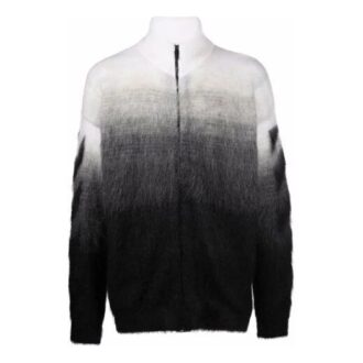 Off-White Men’ s FW21 Arrows Pattern Jacquard Gradient Zipper Cardigan Wool Sweater Loose Fit Black Off-White Men’ s FW21 Arrows Pattern Jacquard Gradient Zipper Cardigan Wool Sweater Loose Fit Black