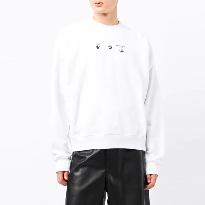 Off-White Men’ s FW21 Arrows Pattern Loose Fit White