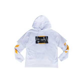 Off-White Men’ s FW21 Caravaggio Painting Printing Pullover Loose Fit White Off-White Men’ s FW21 Caravaggio Painting Printing Pullover Loose Fit White