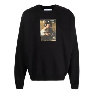 Off-White Men’ s FW21 Caravaggio Printing Loose Fit Black