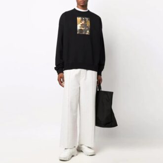Off-White Men’ s FW21 Caravaggio Printing Loose Fit Black
