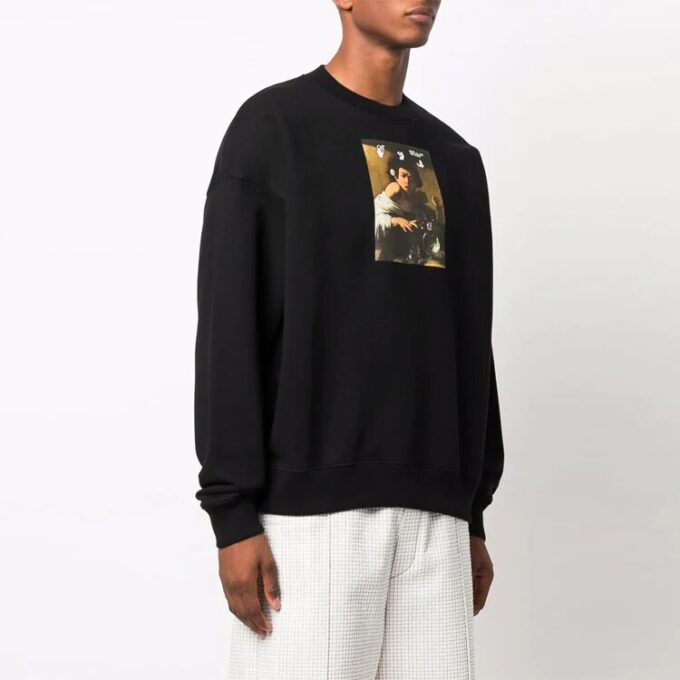 Off-White Men’ s FW21 Caravaggio Printing Loose Fit Black