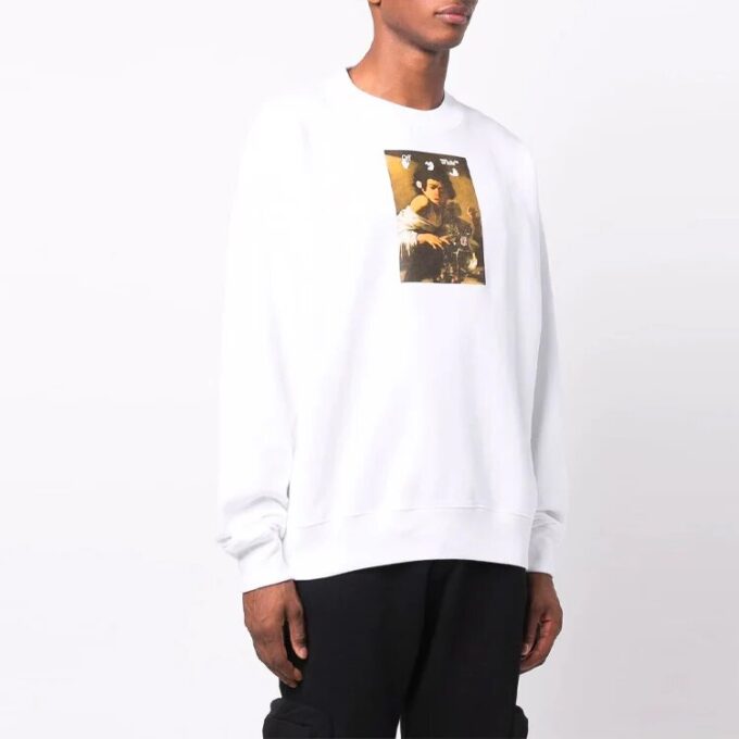Off-White Men’ s FW21 Caravaggio Printing Loose Fit White