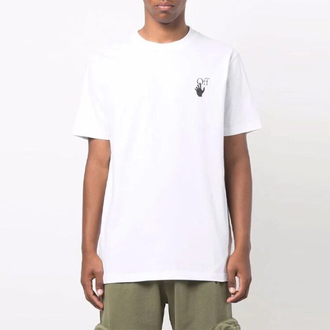 Off-White Men’ s FW21 Caravaggio Printing Short Sleeve White T-Shirt