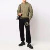 Off-White Men’ s FW21 Casual Hooded Printing Loose Fit Green