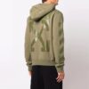 Off-White Men’ s FW21 Casual Hooded Printing Loose Fit Green