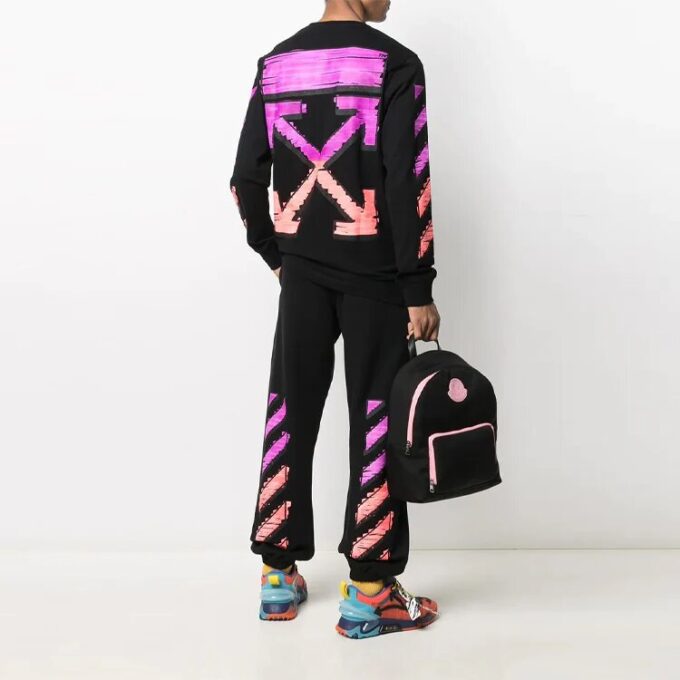 Off-White Men’ s FW21 Casual Sports Pants/Trousers/Joggers Black
