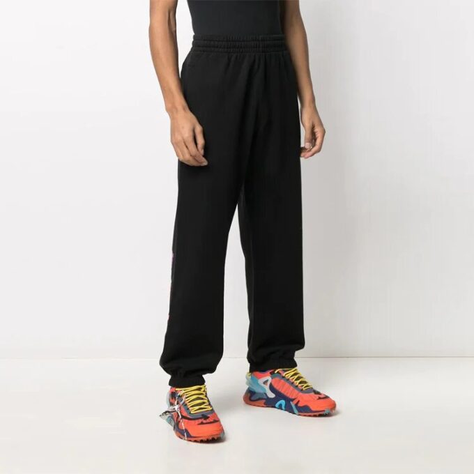 Off-White Men’ s FW21 Casual Sports Pants/Trousers/Joggers Black