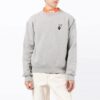Off-White Men’ s FW21 Chest Logo Printing Back Arrow Pattern Long Sleeves Loose Fit Gray