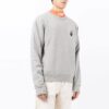 Off-White Men’ s FW21 Chest Logo Printing Back Arrow Pattern Long Sleeves Loose Fit Gray