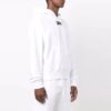 Off-White Men’ s FW21 Chest Logo Printing Drawstring Hood Long Sleeves Loose Fit White