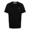 Off-White Men’ s FW21 Chest Logo Round Neck Short Sleeve Black T-Shirt