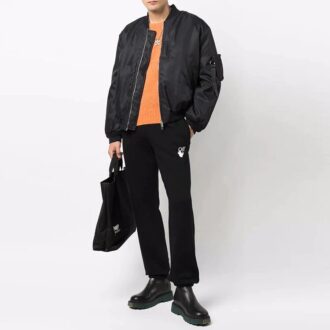 Off-White Men’ s FW21 Cotton Arrow Printing Sports Pants/Trousers/Joggers Loose Fit Black Off-White Men’ s FW21 Cotton Arrow Printing Sports Pants/Trousers/Joggers Loose Fit Black
