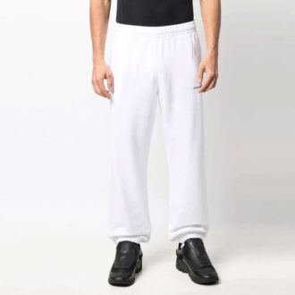 Off-White Men’ s FW21 Elastic Waistband Sports Pants/Trousers/Joggers White Off-White Men’ s FW21 Elastic Waistband Sports Pants/Trousers/Joggers White