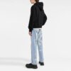 Off-White Men’ s FW21 Funny Logo Printing Pullover Loose Fit Black