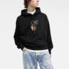 Off-White Men’ s FW21 Funny Logo Printing Pullover Loose Fit Black