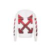 Off-White Men’ s FW21 Gradient Arrow Logo Adornment Hooded Loose Fit White