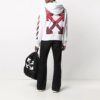 Off-White Men’ s FW21 Gradient Arrow Logo Adornment Hooded Loose Fit White