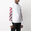 Off-White Men’ s FW21 Gradient Arrow Logo Adornment Hooded Loose Fit White