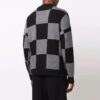 Off-White Men’ s FW21 Grid Logo Intarsia Knit Ordinary Version Black