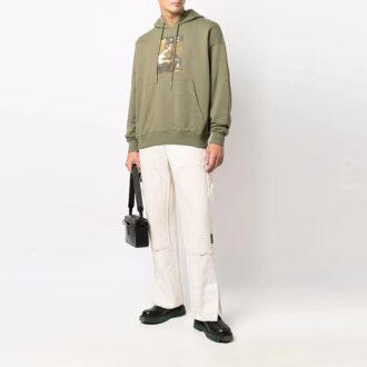 Off-White Men’ s FW21 Illustration Printing Loose Fit Green Off-White Men’ s FW21 Illustration Printing Loose Fit Green