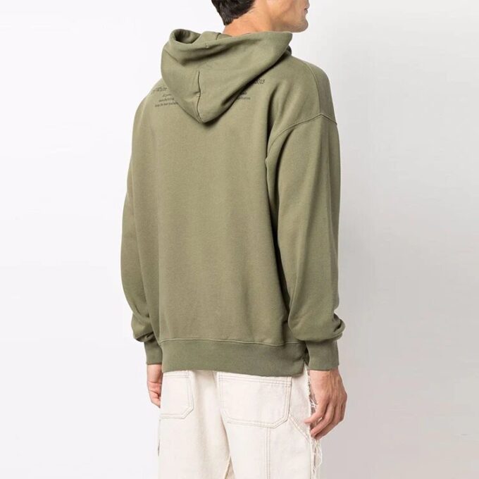 Off-White Men’ s FW21 Illustration Printing Loose Fit Green