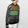 Off-White Men’ s FW21 Knit Round Neck Long Sleeves Wool Sweater Loose Fit Black