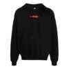 Off-White Men’ s FW21 Logo Alphabet Arrow Pattern Printing Pullover Loose Fit Black