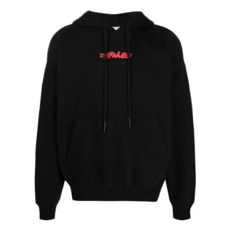 Off-White Men’ s FW21 Logo Alphabet Arrow Pattern Printing Pullover Loose Fit Black Off-White Men’ s FW21 Logo Alphabet Arrow Pattern Printing Pullover Loose Fit Black
