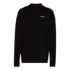 Off-White Men’ s FW21 Logo Alphabet Arrow Round Neck Long Sleeves Loose Fit Black T-Shirt