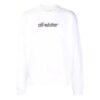 Off-White Men’ s FW21 Logo Alphabet Printing Round Neck Pullover Loose Fit White