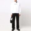 Off-White Men’ s FW21 Logo Alphabet Printing Round Neck Pullover Loose Fit White