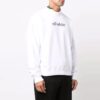 Off-White Men’ s FW21 Logo Alphabet Printing Round Neck Pullover Loose Fit White