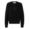 Off-White Men’ s FW21 Logo Arrow Pattern Long Sleeves Wool Sweater Black