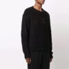 Off-White Men’ s FW21 Logo Arrow Pattern Long Sleeves Wool Sweater Black