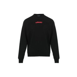 Off-White Men’ s FW21 Logo Arrow Pattern Printing Pullover Loose Fit Black Off-White Men’ s FW21 Logo Arrow Pattern Printing Pullover Loose Fit Black