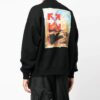 Off-White Men’ s FW21 Logo Arrow Pattern Printing Pullover Loose Fit Black