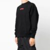 Off-White Men’ s FW21 Logo Arrow Pattern Printing Pullover Loose Fit Black