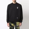 Off-White Men’ s FW21 Logo Caravaggio Arrow Round Neck Long Sleeves Loose Fit Black