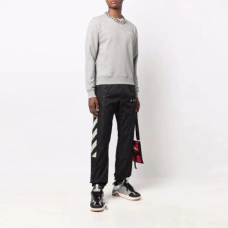 Off-White Men’ s FW21 Logo Diagonal Stripes Bundle Feet Sports Pants/Trousers/Joggers Black Off-White Men’ s FW21 Logo Diagonal Stripes Bundle Feet Sports Pants/Trousers/Joggers Black