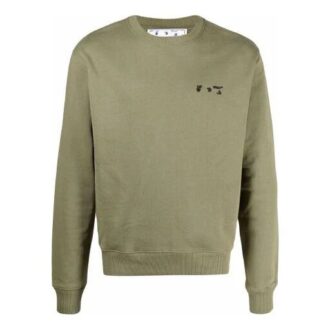 Off-White Men’ s FW21 Logo logo Pullover Green Off-White Men’ s FW21 Logo logo Pullover Green