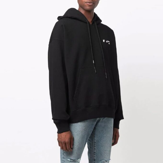 Off-White Men’ s FW21 Logo Pattern Loose Fit Black
