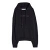 Off-White Men’ s FW21 Logo Pattern Printing Long Sleeves Pullover Loose Fit Black