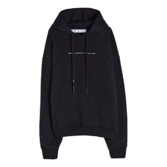 Off-White Men’ s FW21 Logo Pattern Printing Long Sleeves Pullover Loose Fit Black Off-White Men’ s FW21 Logo Pattern Printing Long Sleeves Pullover Loose Fit Black