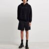 Off-White Men’ s FW21 Logo Pattern Printing Long Sleeves Pullover Loose Fit Black