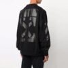 Off-White Men’ s FW21 Logo Pattern Printing Round Neck Pullover Loose Fit Black